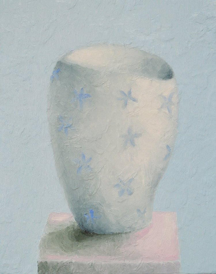 Porcelain Vase with Pink Pedestal