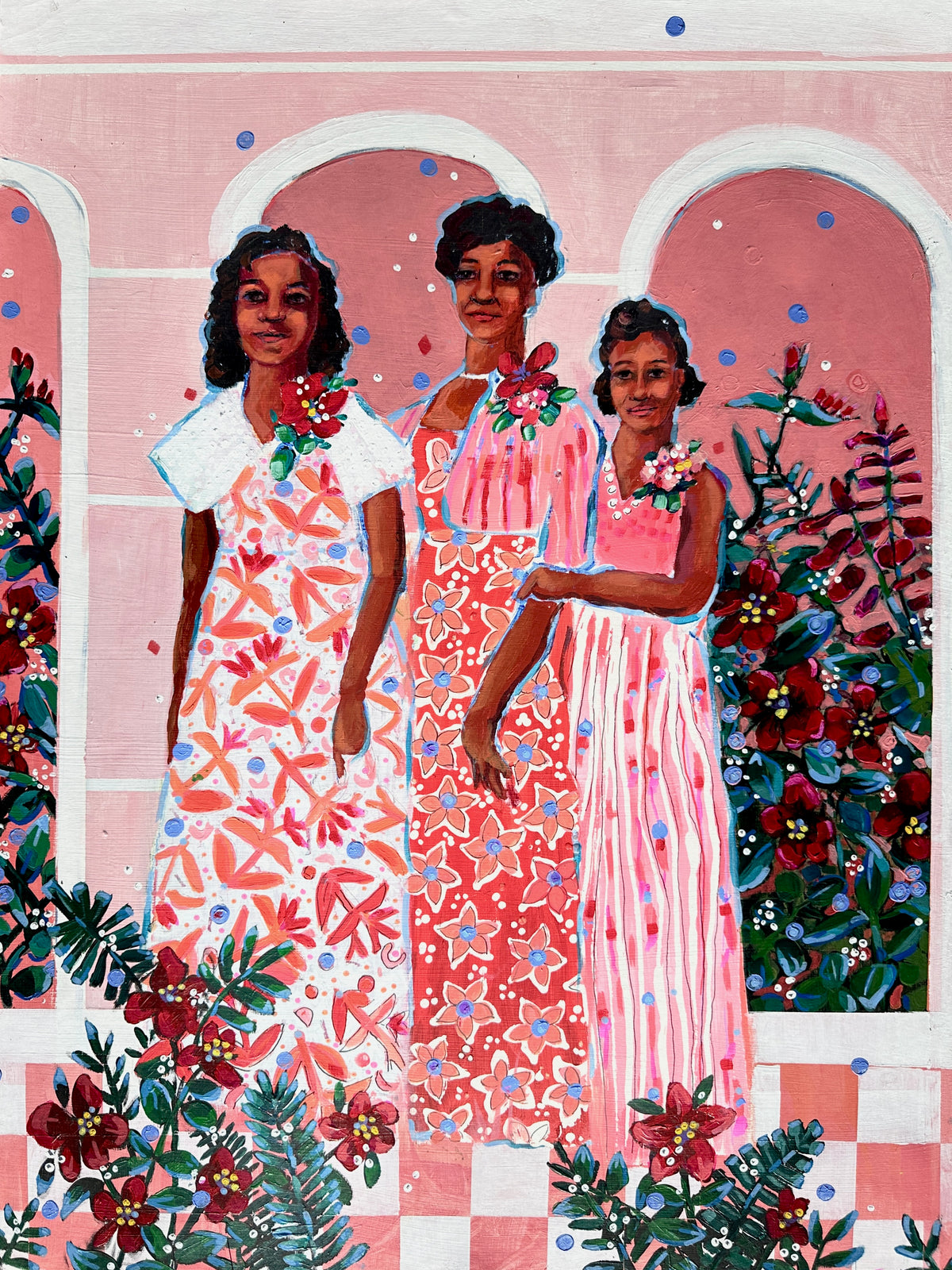 SHE WAS HER MOTHER’S DAUGHTER, PINK & RED
